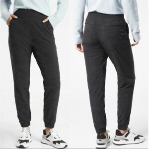 Athleta Brooklyn Textured Camo Lined Jogger Black 14T Tall